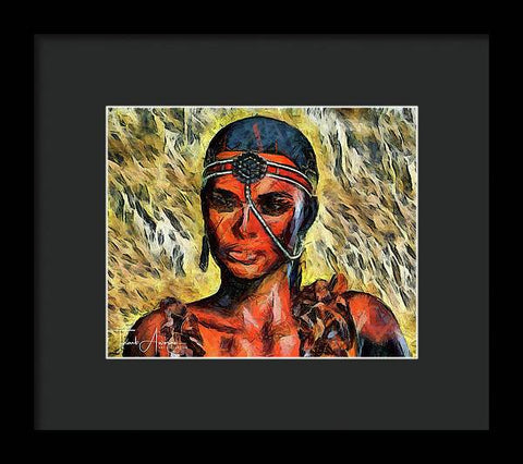 Portrait of an Amazon - Framed Print