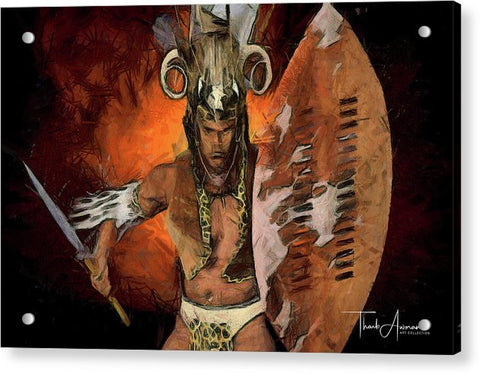 Shaka Zulu - The Indomitable Warrior Spirit   - Acrylic Print