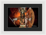 Shaka Zulu - The Indomitable Warrior Spirit   - Framed Print