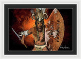 Shaka Zulu - The Indomitable Warrior Spirit   - Framed Print