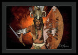 Shaka Zulu - The Indomitable Warrior Spirit   - Framed Print