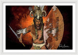 Shaka Zulu - The Indomitable Warrior Spirit   - Framed Print