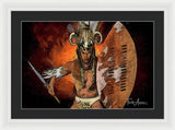 Shaka Zulu - The Indomitable Warrior Spirit   - Framed Print