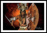 Shaka Zulu - The Indomitable Warrior Spirit   - Framed Print