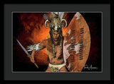 Shaka Zulu - The Indomitable Warrior Spirit   - Framed Print