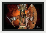 Shaka Zulu - The Indomitable Warrior Spirit   - Framed Print