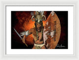 Shaka Zulu - The Indomitable Warrior Spirit   - Framed Print