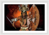 Shaka Zulu - The Indomitable Warrior Spirit   - Framed Print