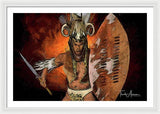 Shaka Zulu - The Indomitable Warrior Spirit   - Framed Print