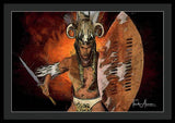 Shaka Zulu - The Indomitable Warrior Spirit   - Framed Print