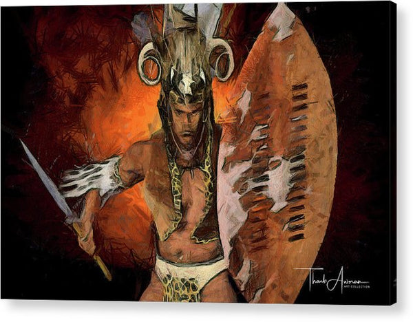 Shaka Zulu - The Indomitable Warrior Spirit   - Acrylic Print