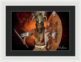 Shaka Zulu - The Indomitable Warrior Spirit   - Framed Print