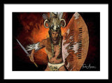 Shaka Zulu - The Indomitable Warrior Spirit   - Framed Print