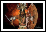 Shaka Zulu - The Indomitable Warrior Spirit   - Framed Print