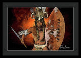 Shaka Zulu - The Indomitable Warrior Spirit   - Framed Print