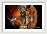 Shaka Zulu - The Indomitable Warrior Spirit   - Framed Print